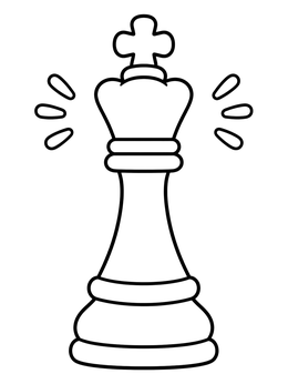 Free printable Wise Chess King Piece coloring page