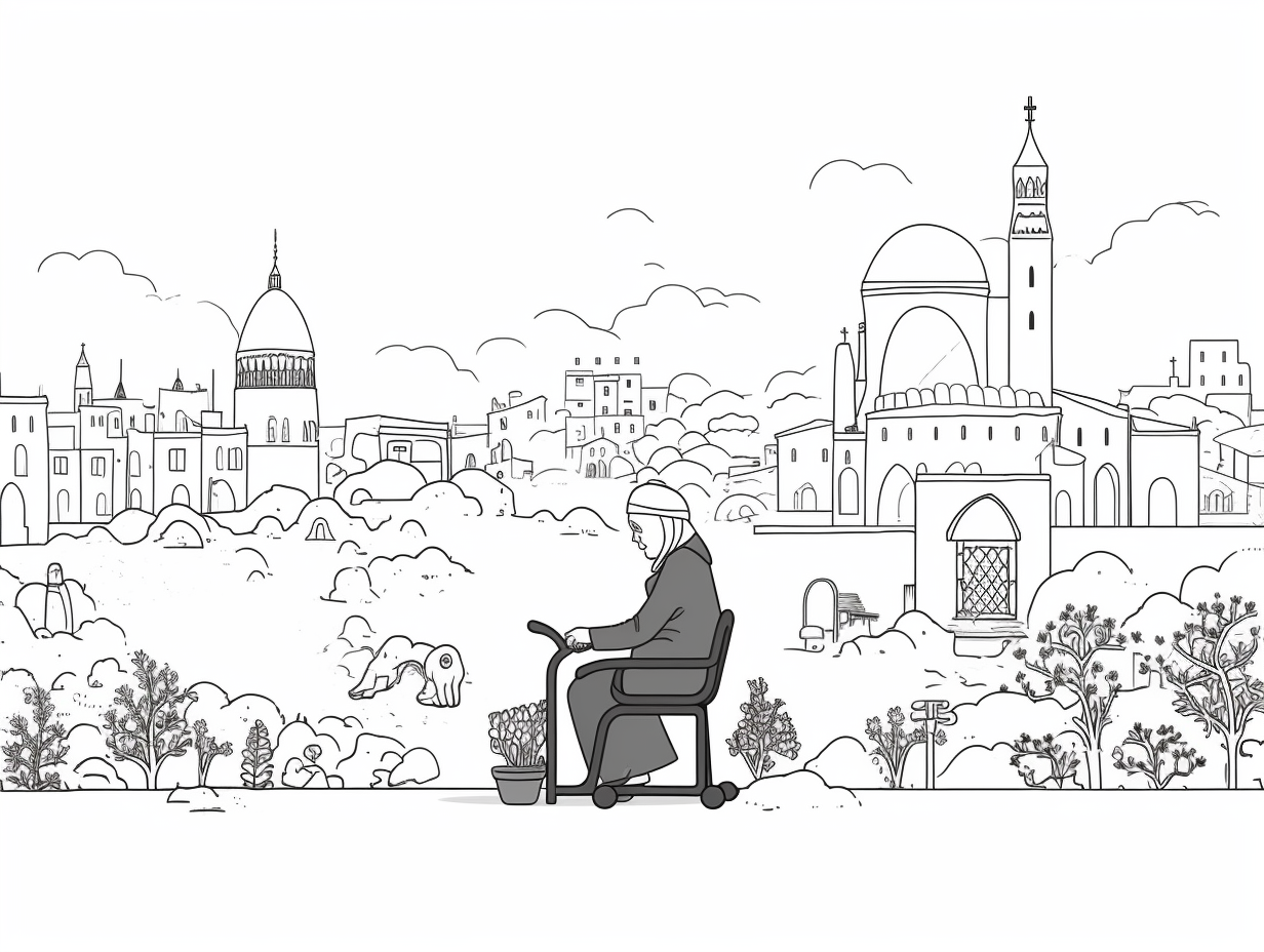 Wise senior coloring sheet coloring page