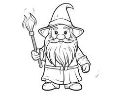 Wizard Coloring Sheet For Kids - Coloring Page