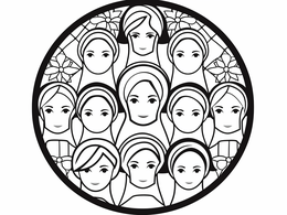 Free printable Women Standing Up For Rights coloring page