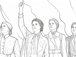 Women's rights coloring activity coloring page