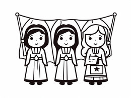 Free printable Women's Suffrage March Coloring coloring page