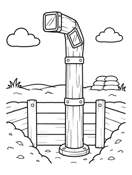 Free printable Trench Periscope In The Field coloring page