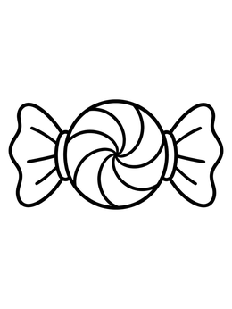 Free printable Wrapped Peppermint Swirl Candy coloring page