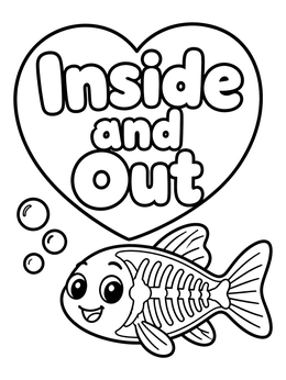 Free printable Cute Cartoon X Ray Fish coloring page