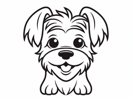 Printable Yorkie Coloring Sheet - Coloring Page