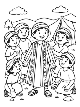 Free printable Young Joseph And His Brothers coloring page