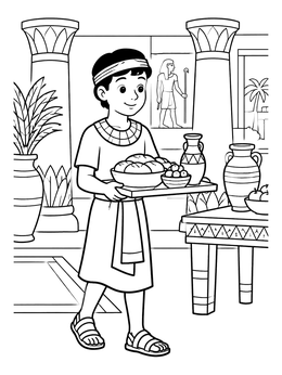 Free printable Young Joseph Serving In Egypt coloring page