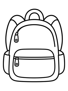 Free printable Simple School Backpack Outline coloring page