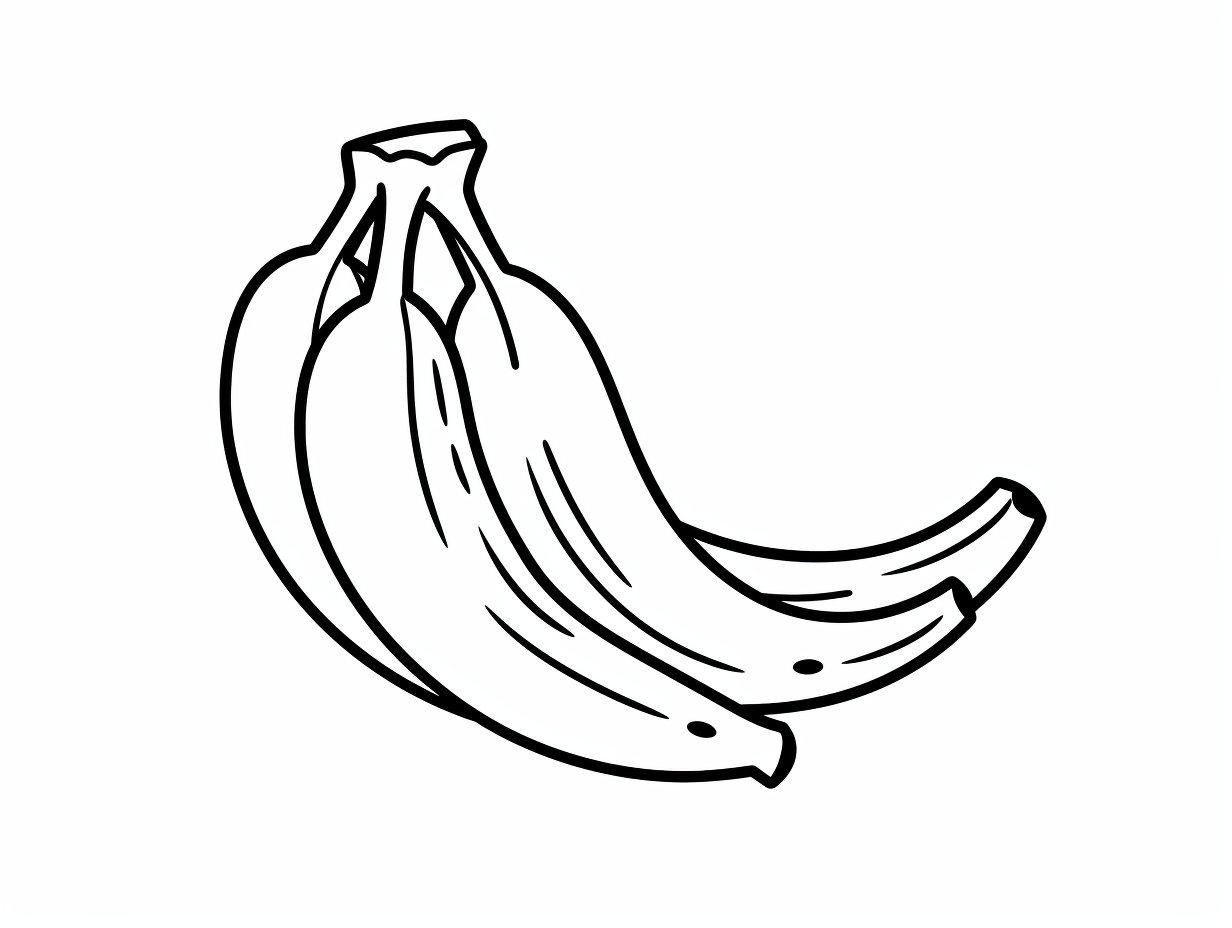 Yummy Banana Coloring Page - Coloring Page