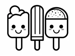 Popsicle: Three Happy Frozen Treats Together