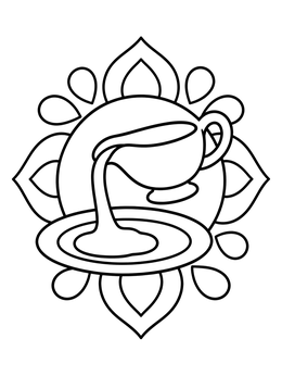 Free printable Gravy Boat With Decorative Pattern coloring page