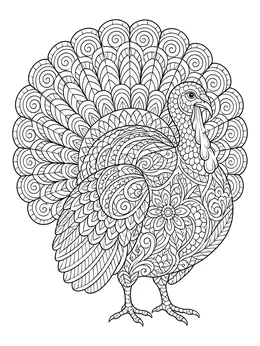 Zentangle Thanksgiving Coloring Book for Adults cover page