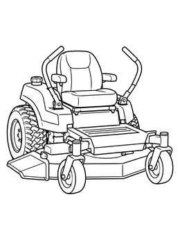 Free printable Zero Turn Riding Lawn Mower coloring page
