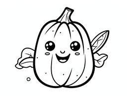 Enchanting Zucchini Coloring Design - Coloring Page