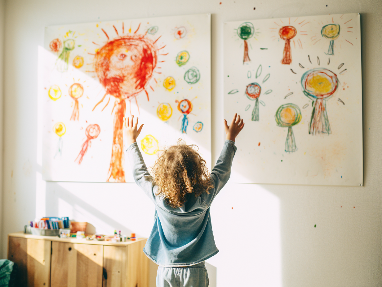 Going Beyond the Outline: Encouraging Free Drawing in Kids