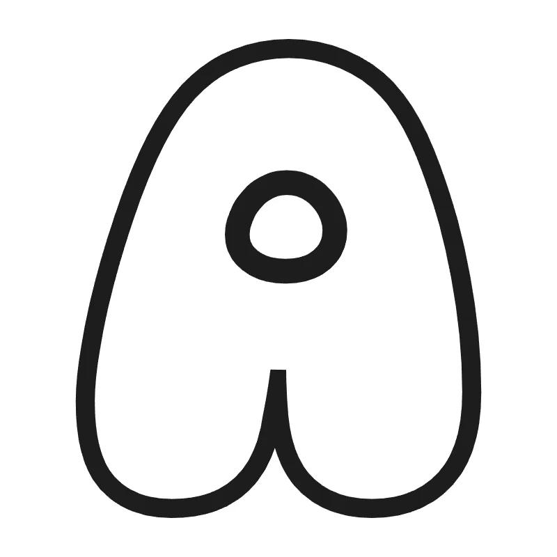 Bubble letter A