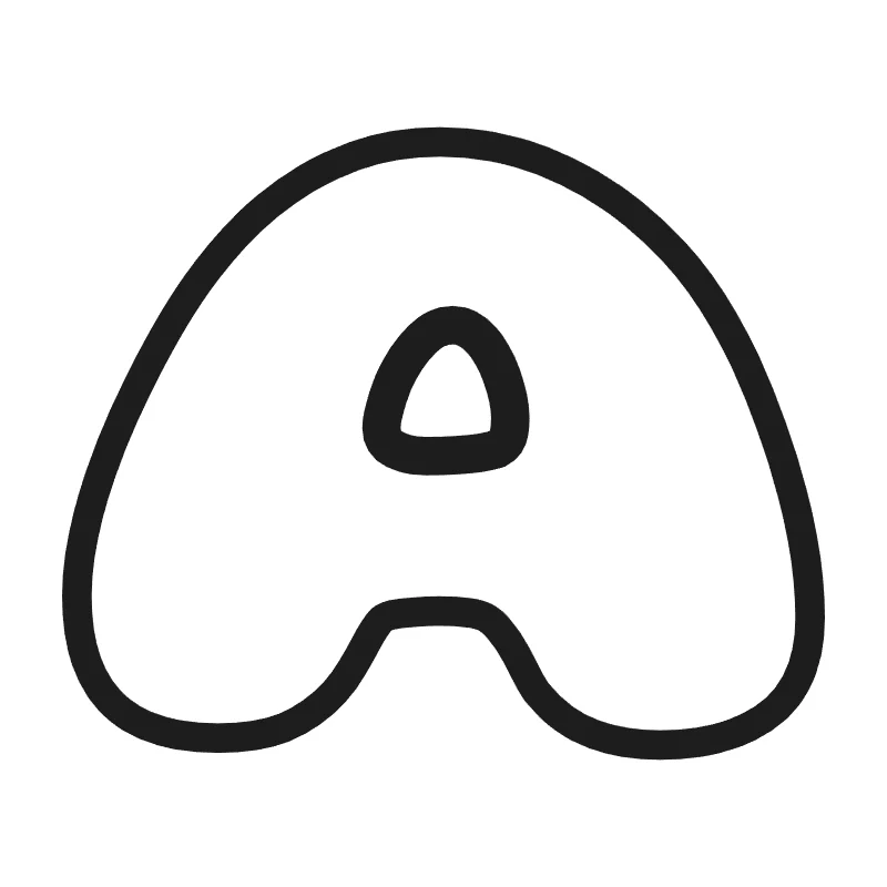 Bubble letter A – Hand-drawn style