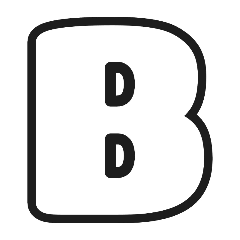 Bubble letter B – Bold style