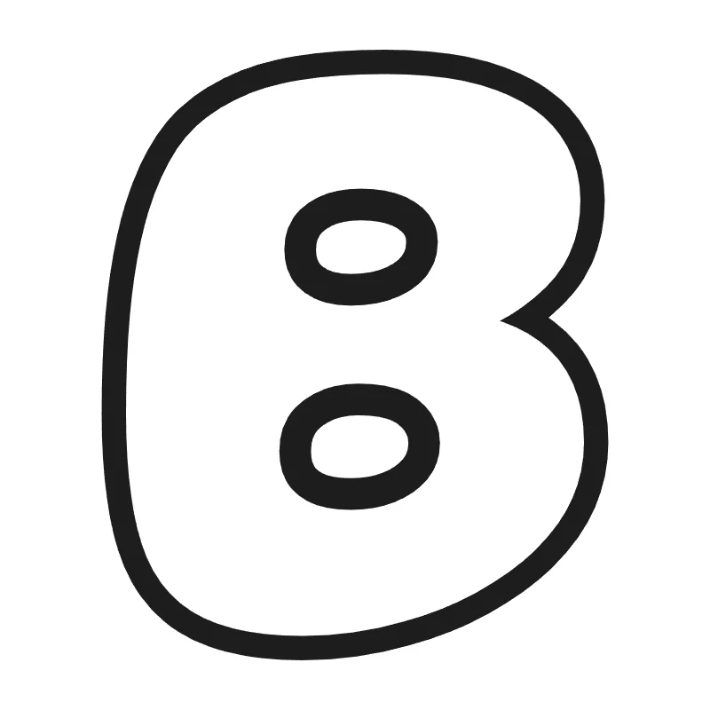 Bubble letter B – Classic style