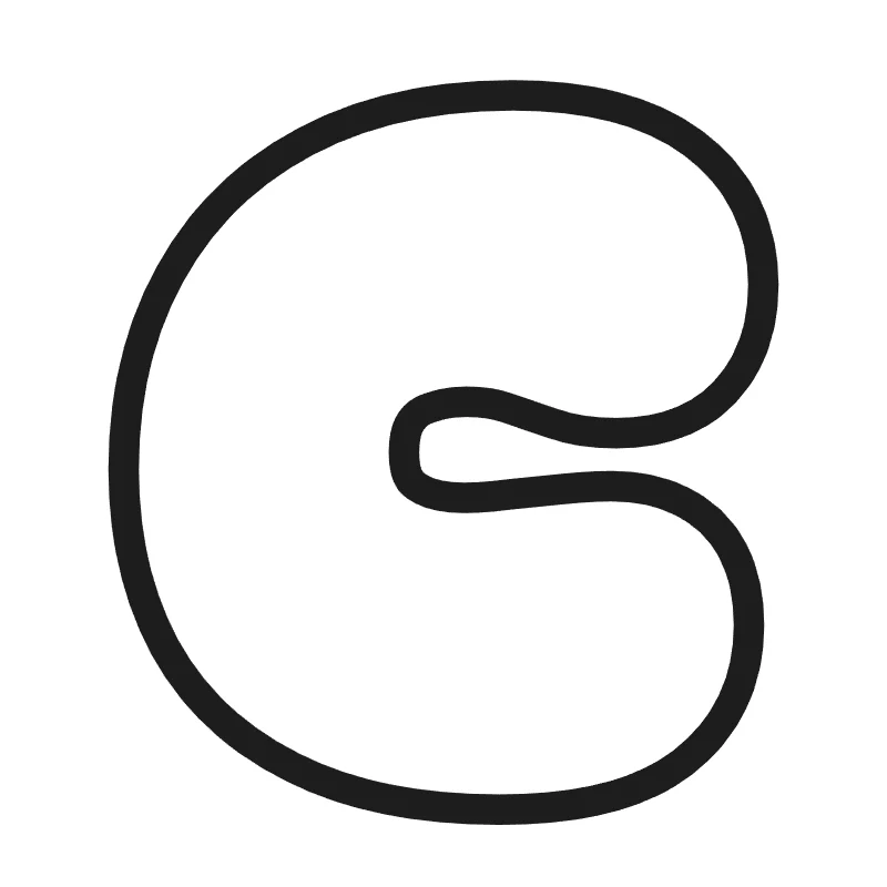 Bubble letter C