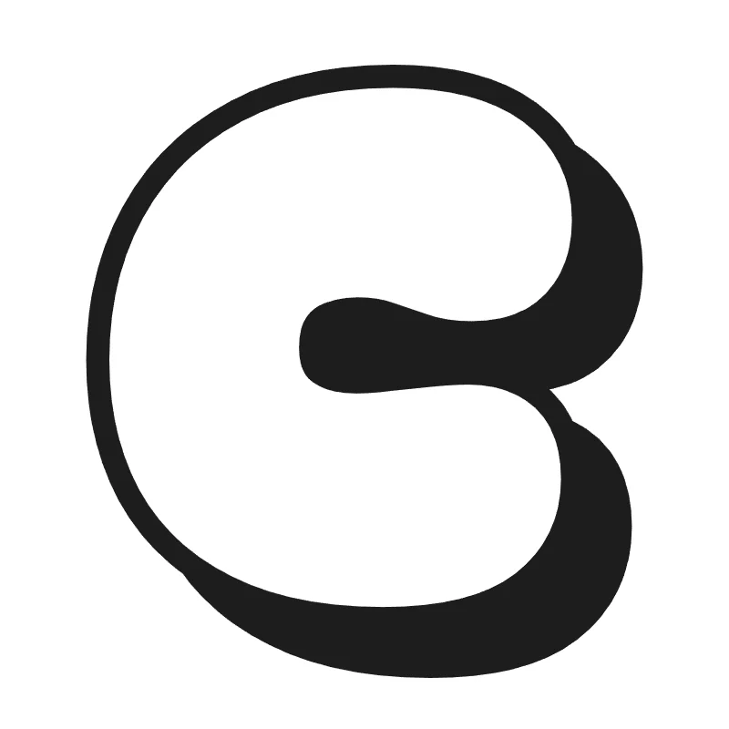 Bubble letter C – Shadow style