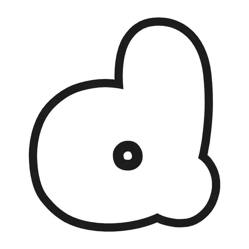 Lowercase bubble letter d – Cute style