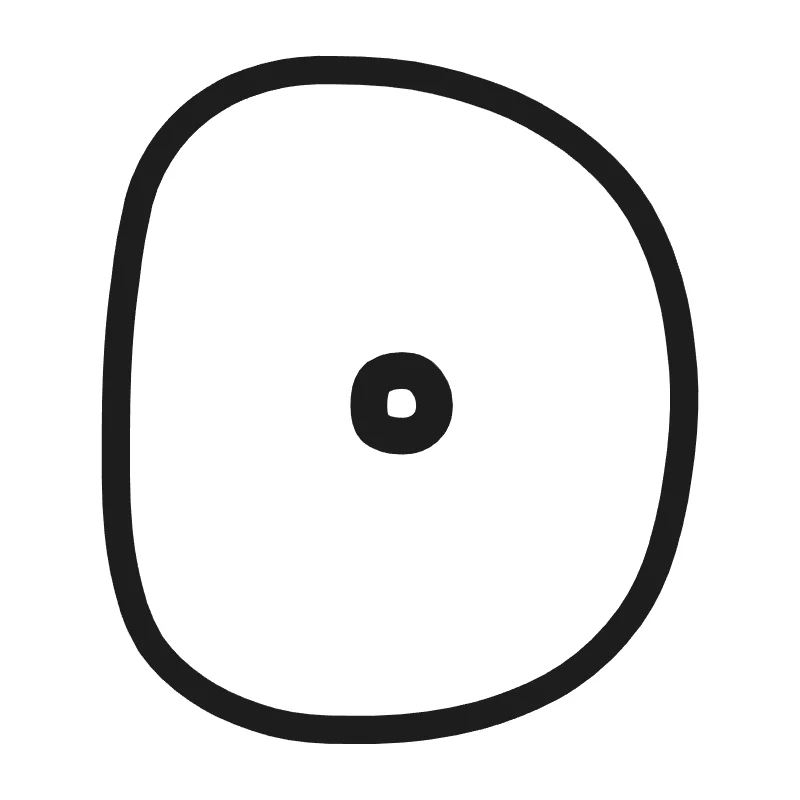 Bubble letter D – Cute style