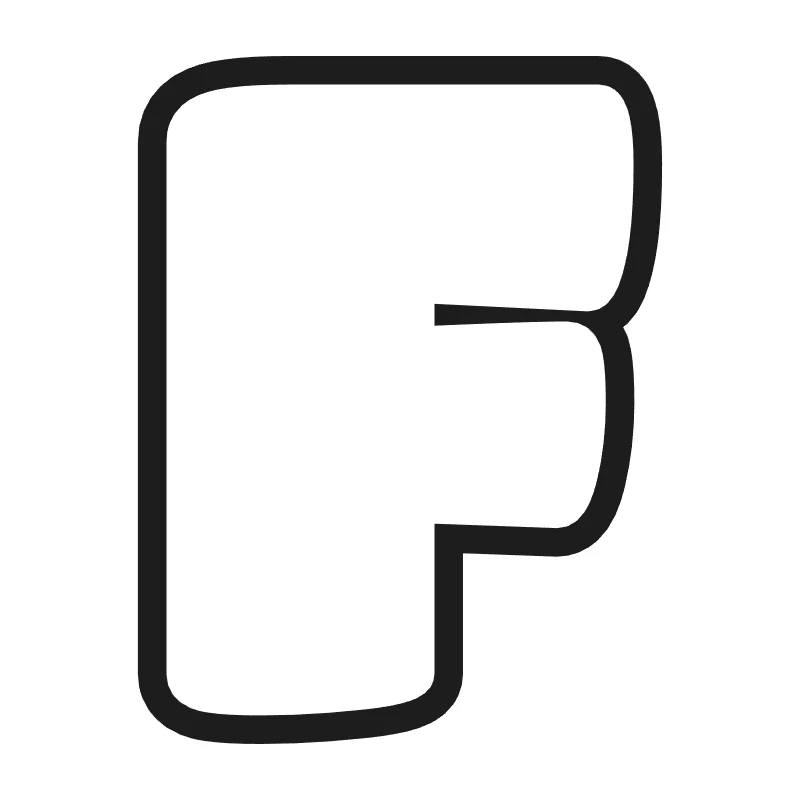 Bubble letter F – Bold style