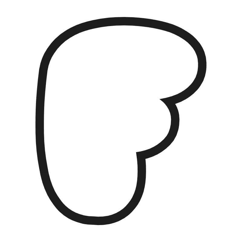 Bubble letter F – Cute style