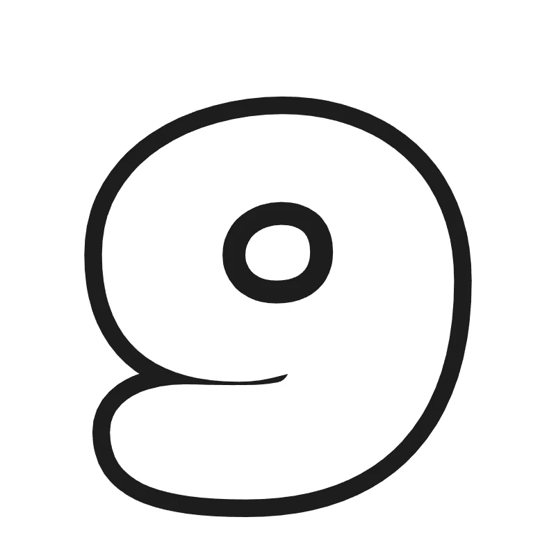 Lowercase bubble letter g – Hand-drawn style