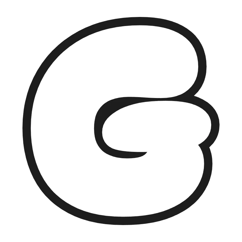 Bubble letter G – Classic style