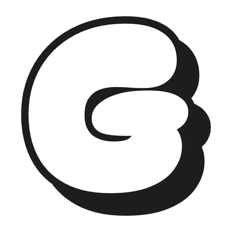 Bubble letter G – Shadow style