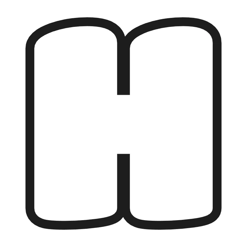 Bubble letter H – Bold style