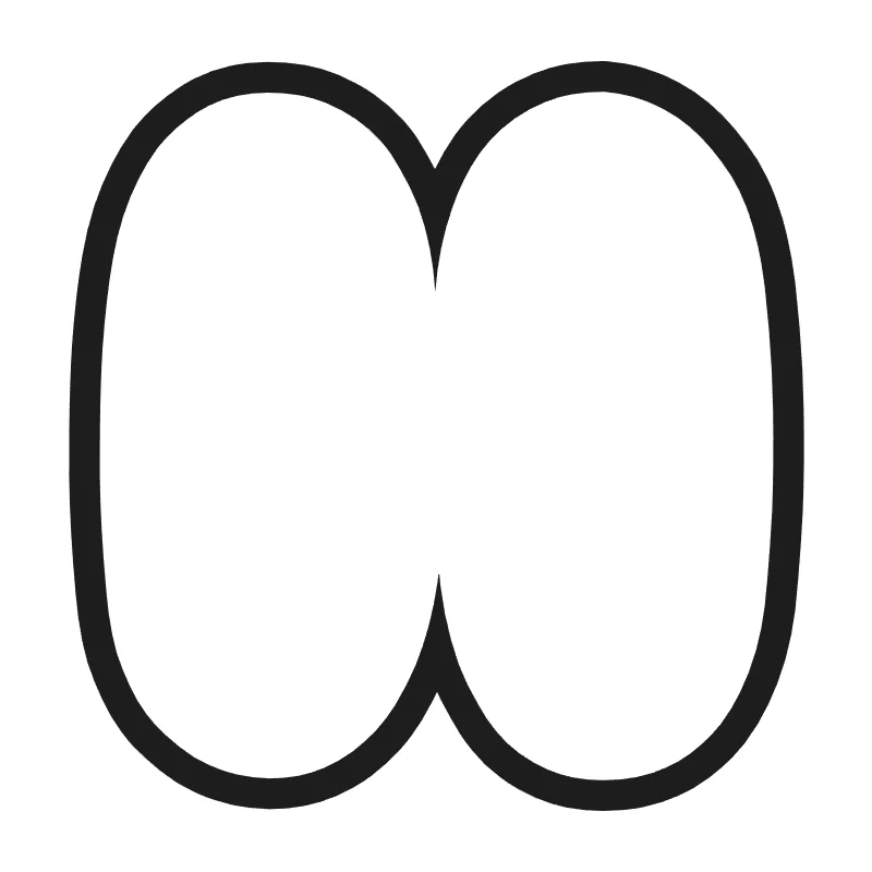 Bubble letter H – Cute style