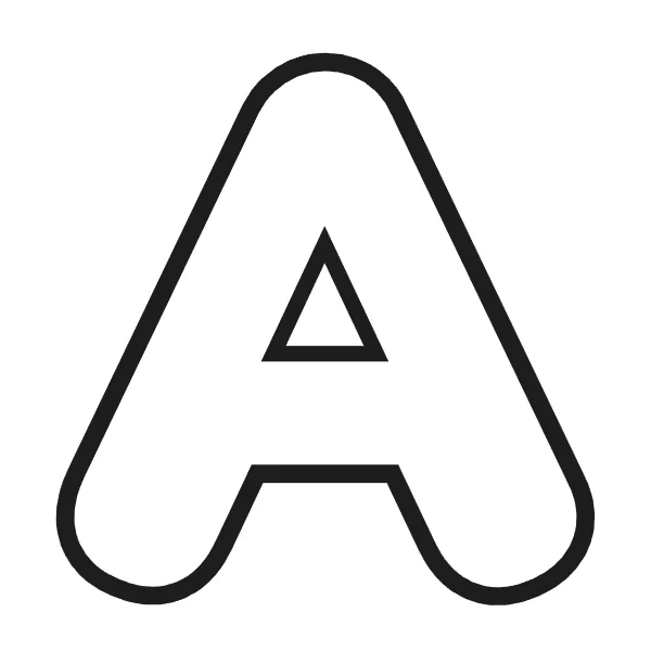 How to draw bubble letter A: step 3 of 4