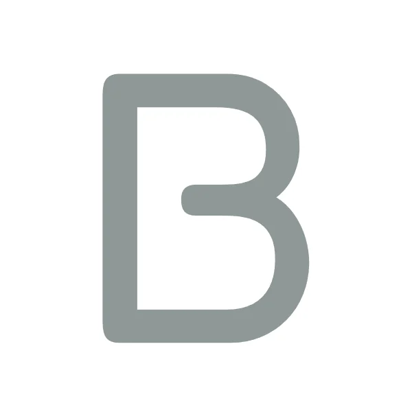 How to draw bubble letter B: step 1 of 4
