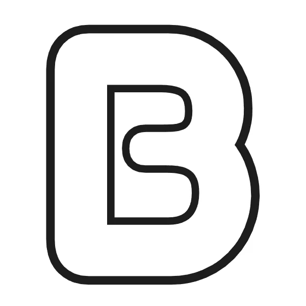 How to draw bubble letter B: step 3 of 4
