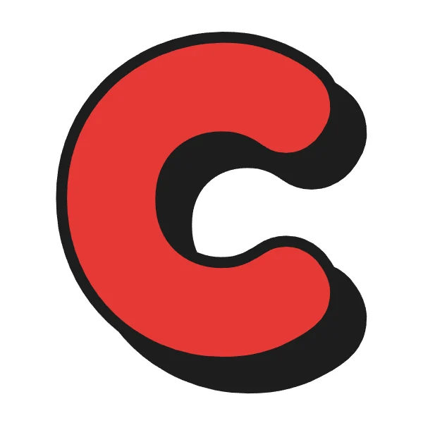 How to draw bubble letter C: step 4 of 4