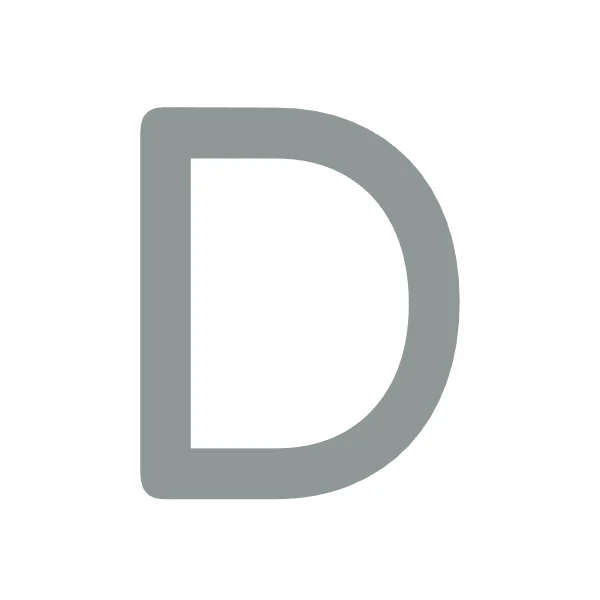 How to draw bubble letter D: step 1 of 4