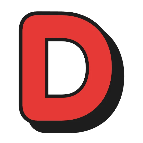 How to draw bubble letter D: step 4 of 4