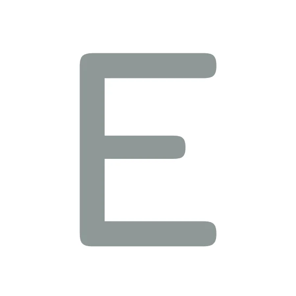 How to draw bubble letter E: step 1 of 4