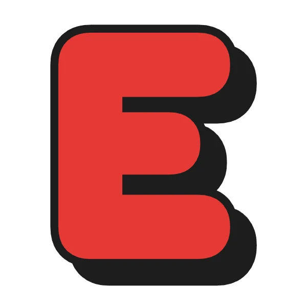 How to draw bubble letter E: step 4 of 4