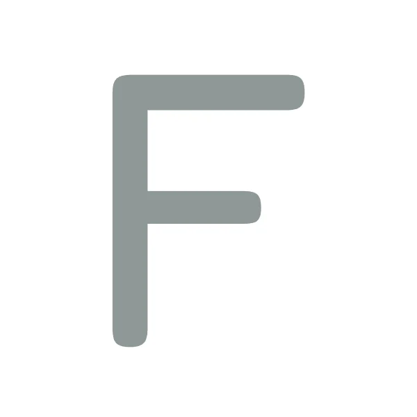 How to draw bubble letter F: step 1 of 4