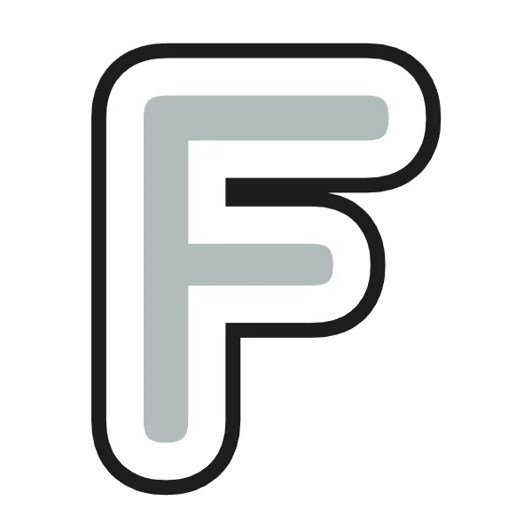 How to draw bubble letter F: step 2 of 4