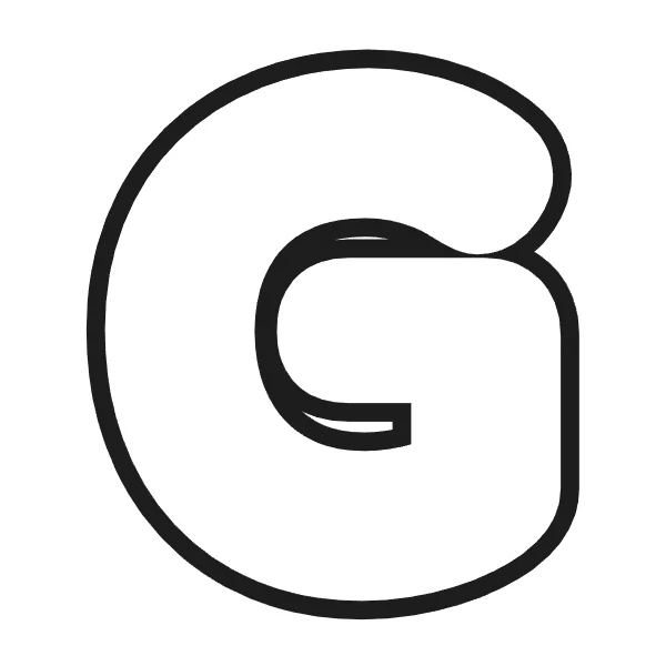 How to draw bubble letter G: step 3 of 4