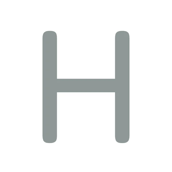 How to draw bubble letter H: step 1 of 4