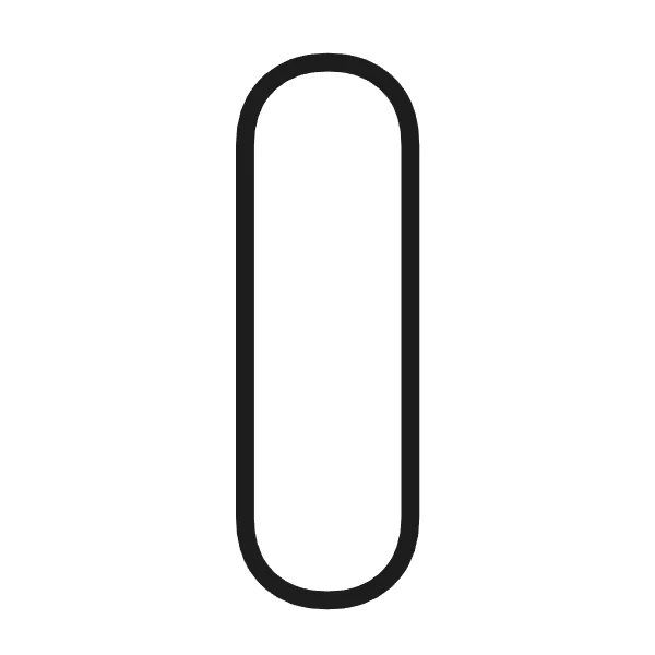 How to draw bubble letter I: step 3 of 4