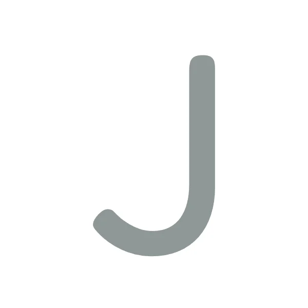 How to draw bubble letter J: step 1 of 4