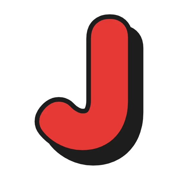 How to draw bubble letter J: step 4 of 4